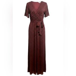 Baltic Born Elegant Burgundy Maxi Dress